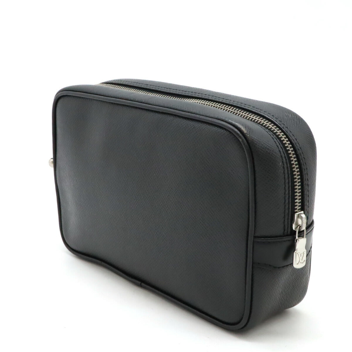 Louis Vuitton Taiga Leather Clutch Bag Black