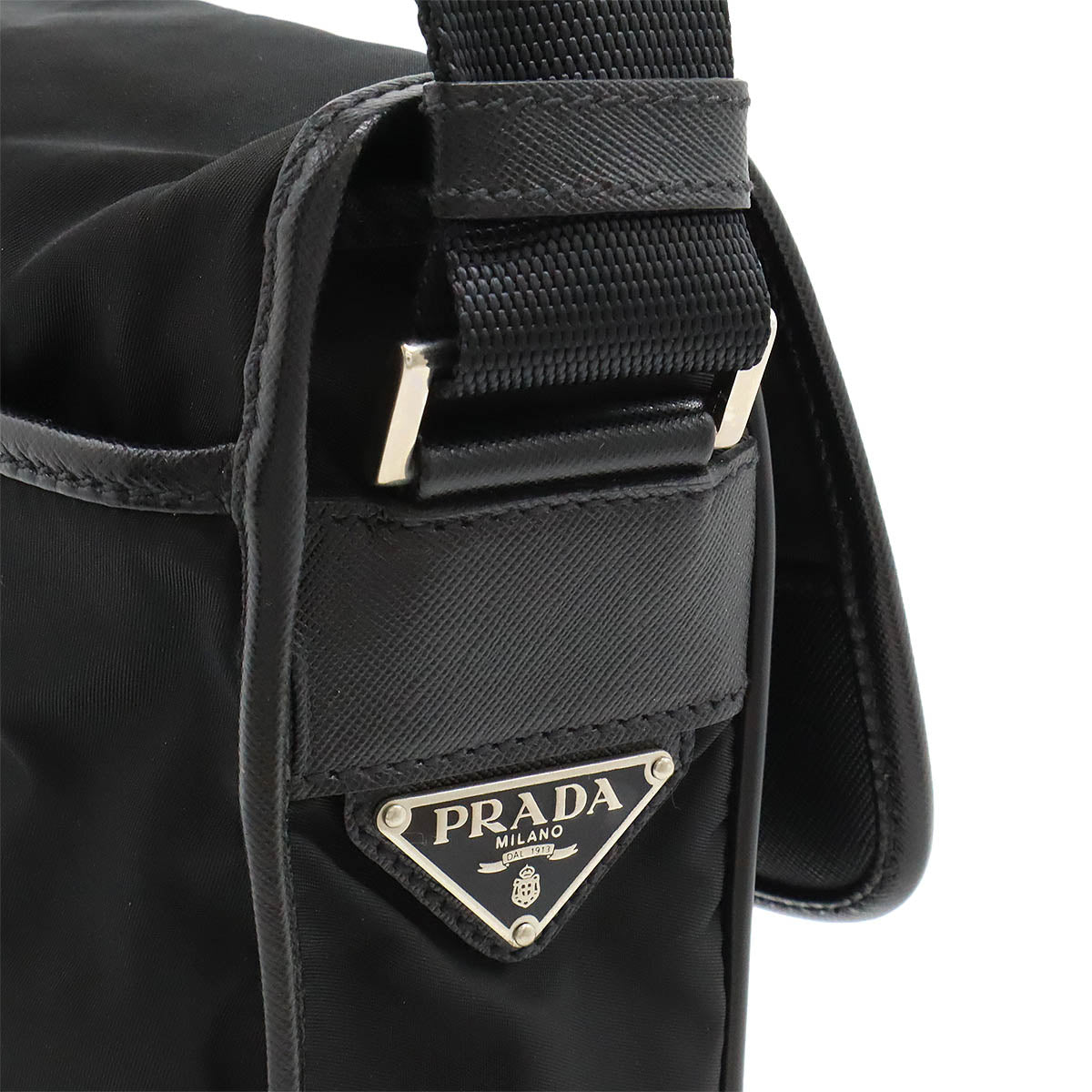 Prada Nylon/Leather Shoulder Bag Pochette V167