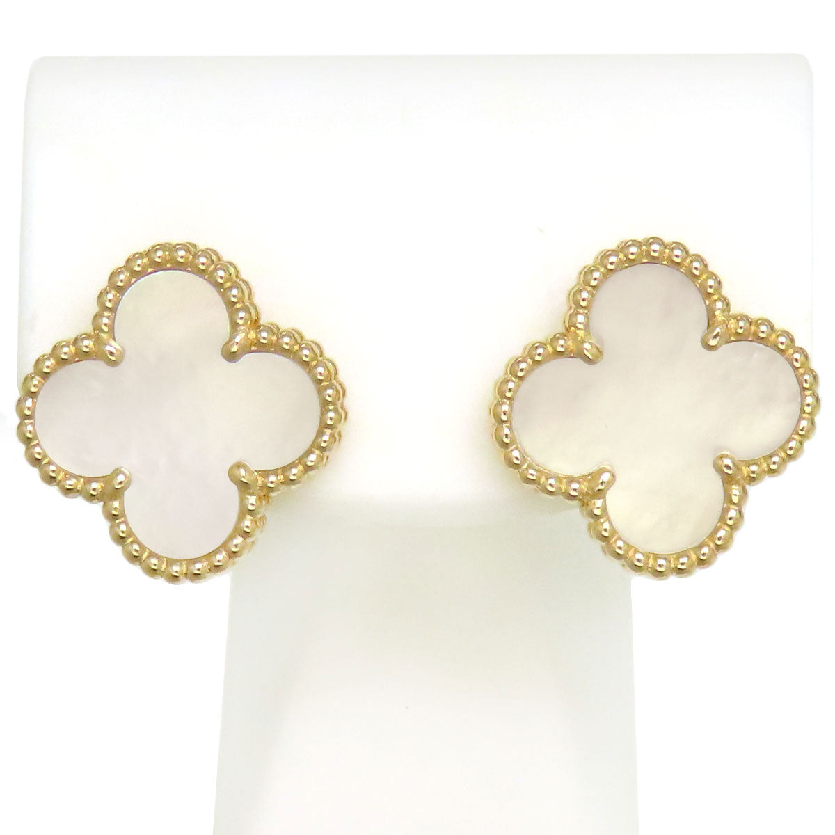 Van Cleef & Arpels Alhambra Earrings K18YG Mother of Pearl