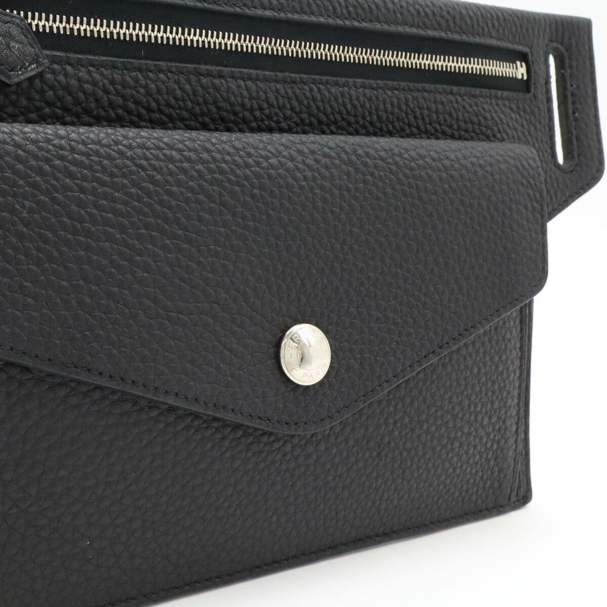 Hermes Waist Bag Multi Pouch Black Leather