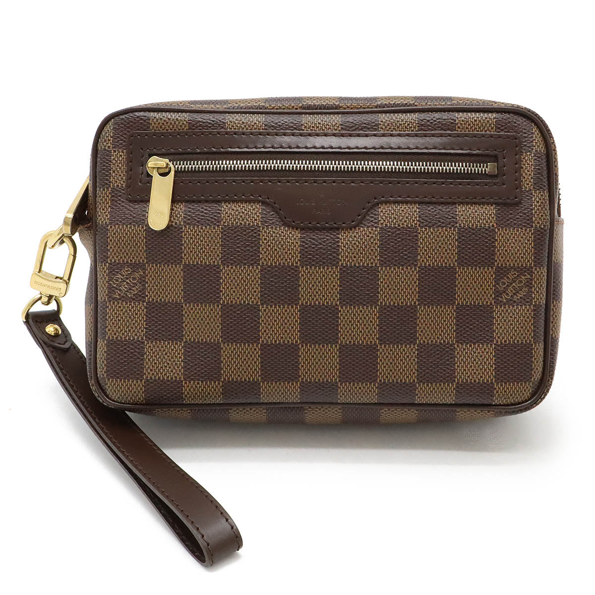 Louis Vuitton Damier Pochette Bie Macau Clutch Bag N61739 in Very Good Condition