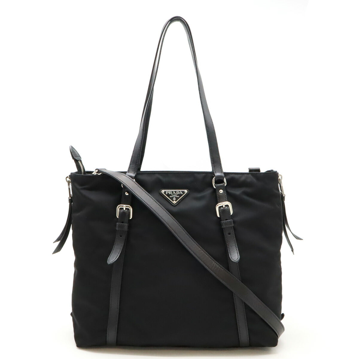 Prada Nylon Leather Tote Bag 1BG228