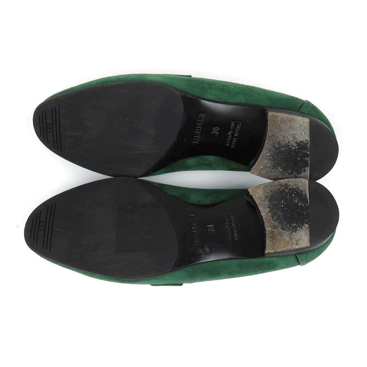 Hermes Green Moccasins