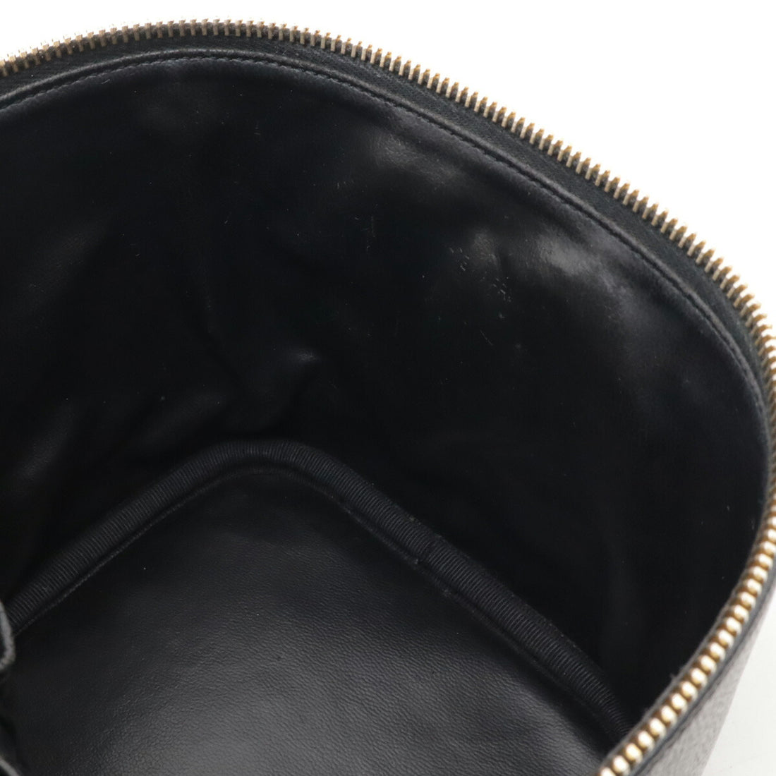 Chanel Caviar Vanity Bag Black Leather