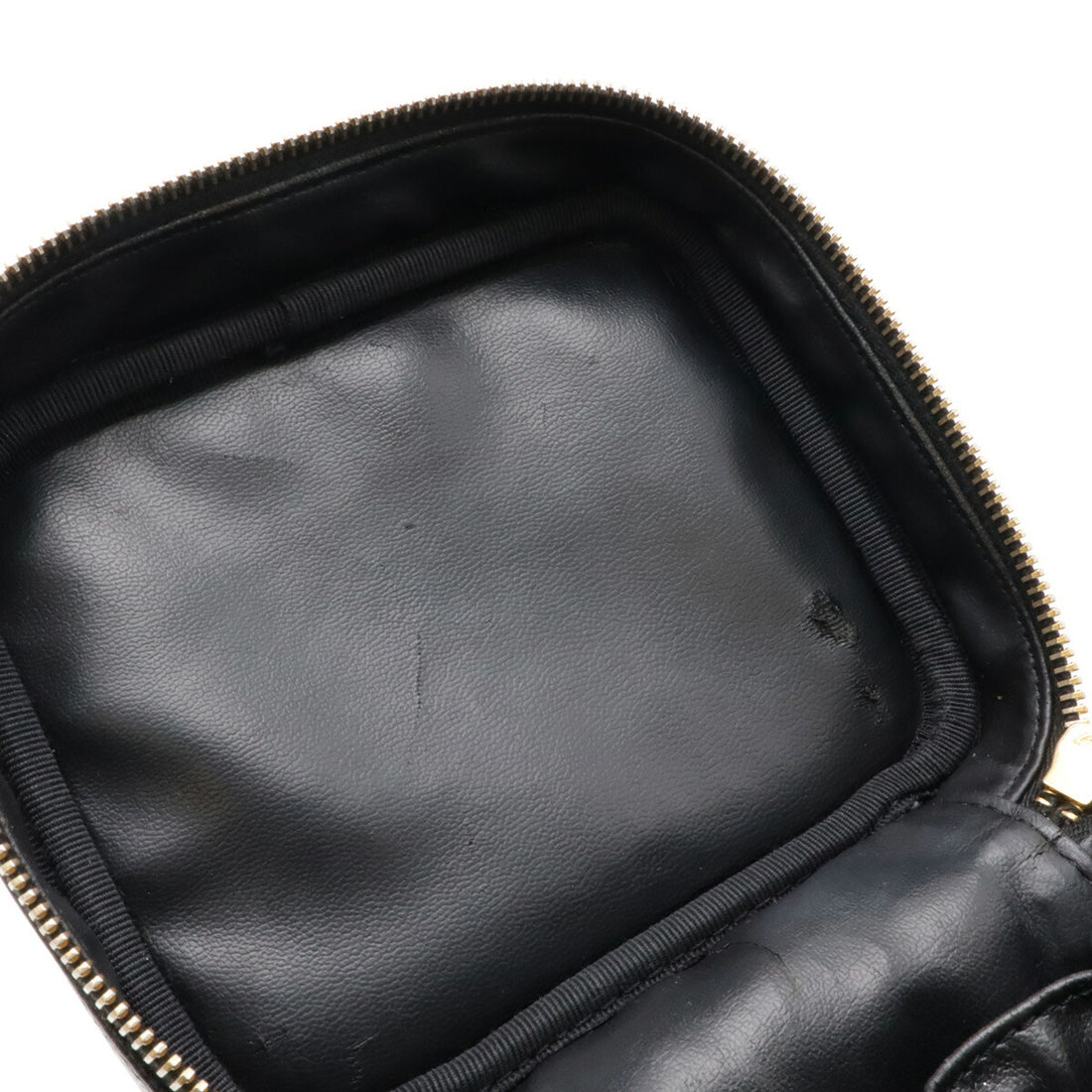 Chanel Caviar Vanity Bag Black Leather