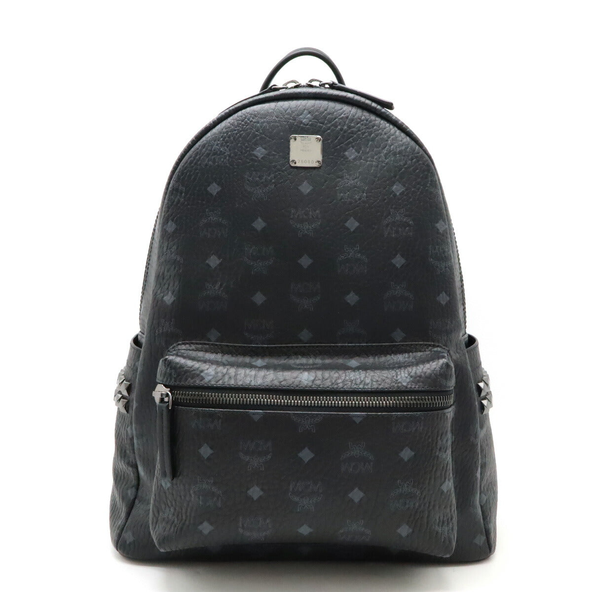 MCM Visetos Leather Backpack Black