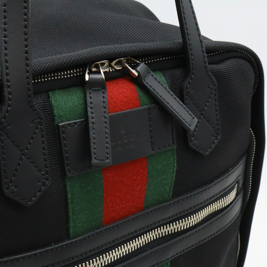 Gucci Techno Canvas Leather Backpack