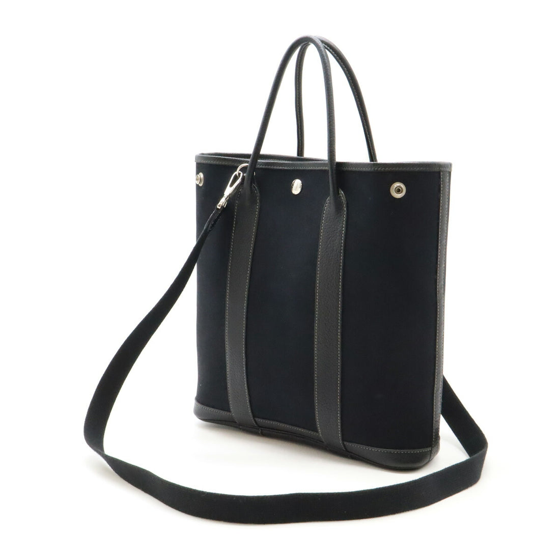 Hermes Garden File PM 2WAY Tote Bag Black