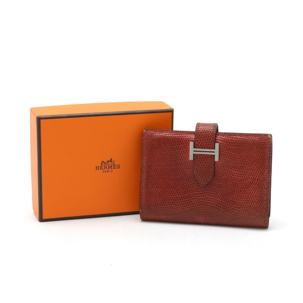 Hermes Lizard Bearn Card Case