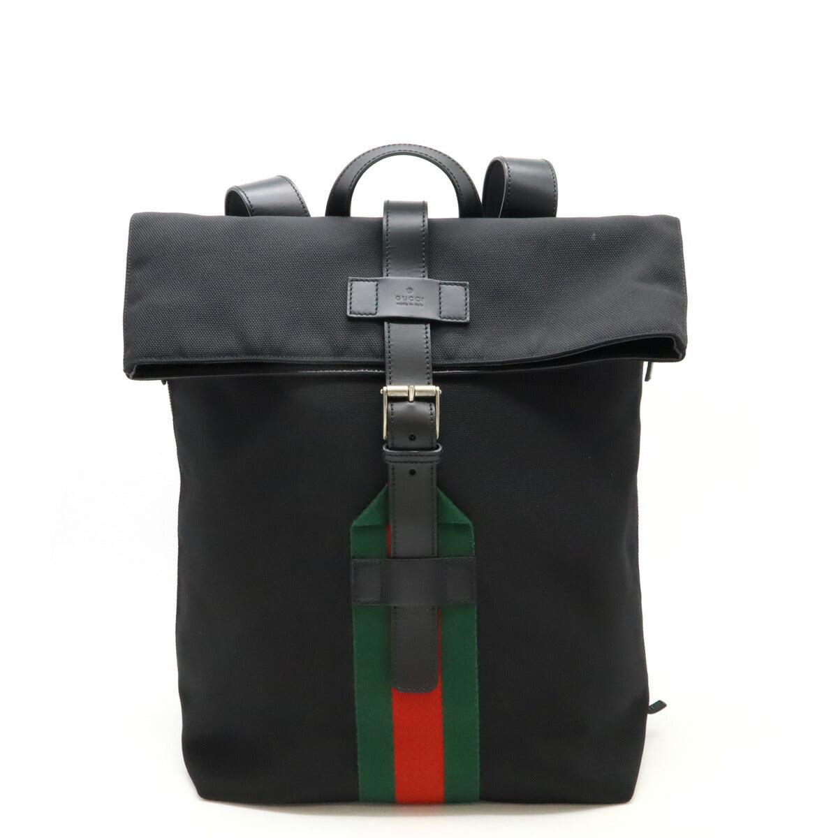 Gucci Nylon Canvas Leather Backpack 619749