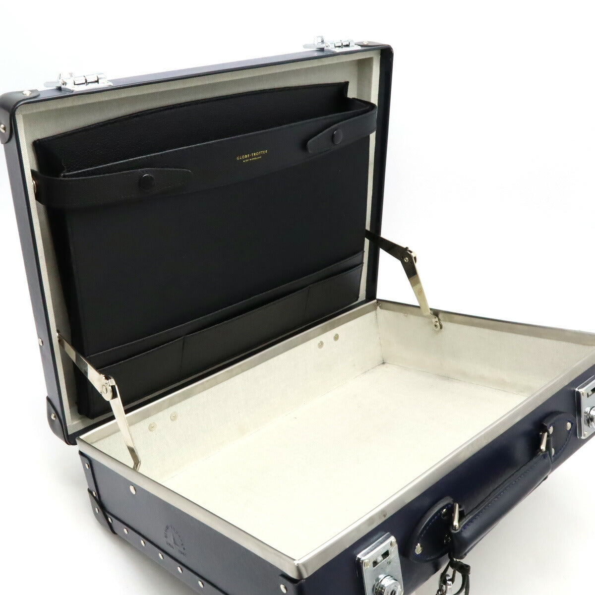 GLOBE TROTTER Original Attache Case Navy Black