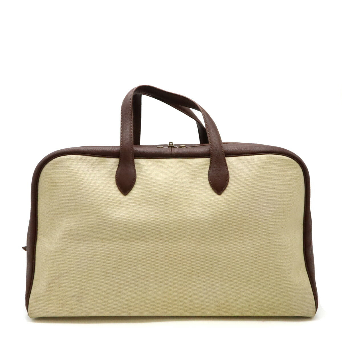 Hermes Victoria 50 Boston Bag Beige Brown