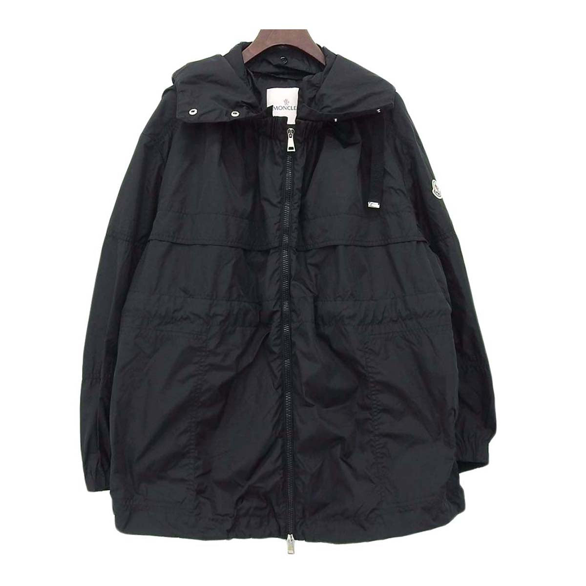 Moncler Nylon Jacket Black Removable Hood