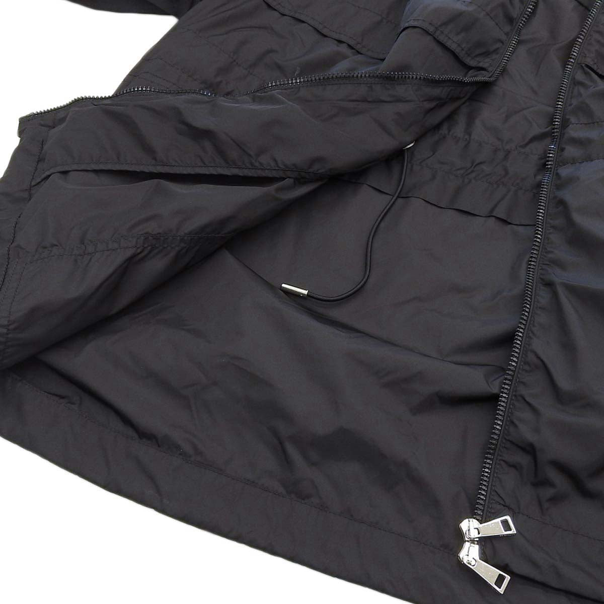 Moncler Nylon Jacket Black Removable Hood