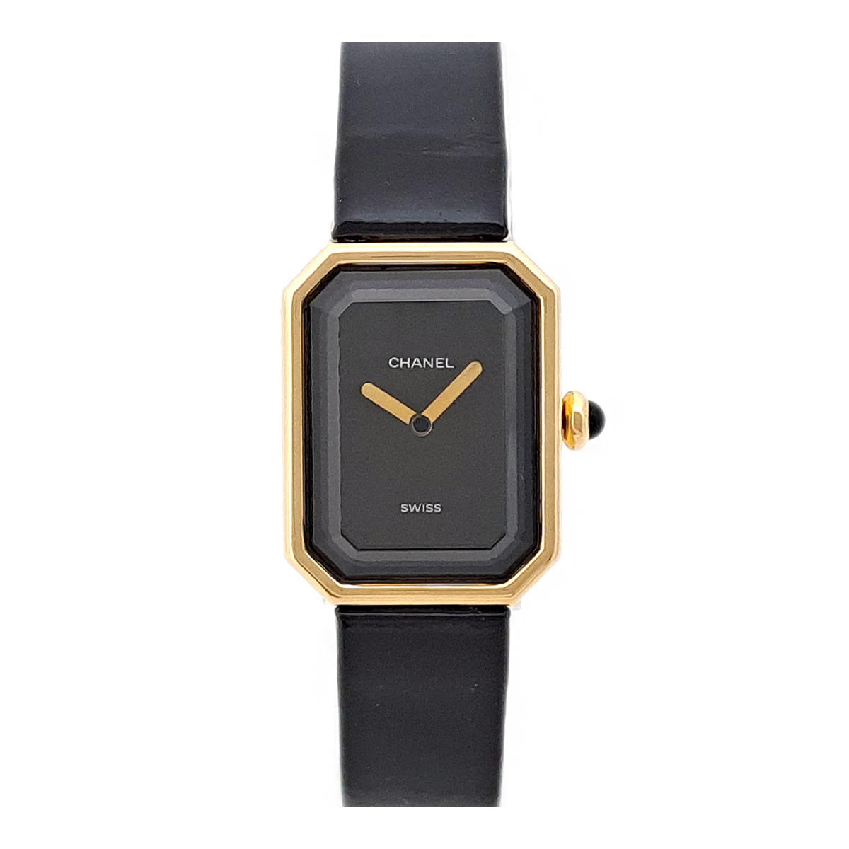 Chanel Yellow Gold Leather Stainless Steel Quartz Watch