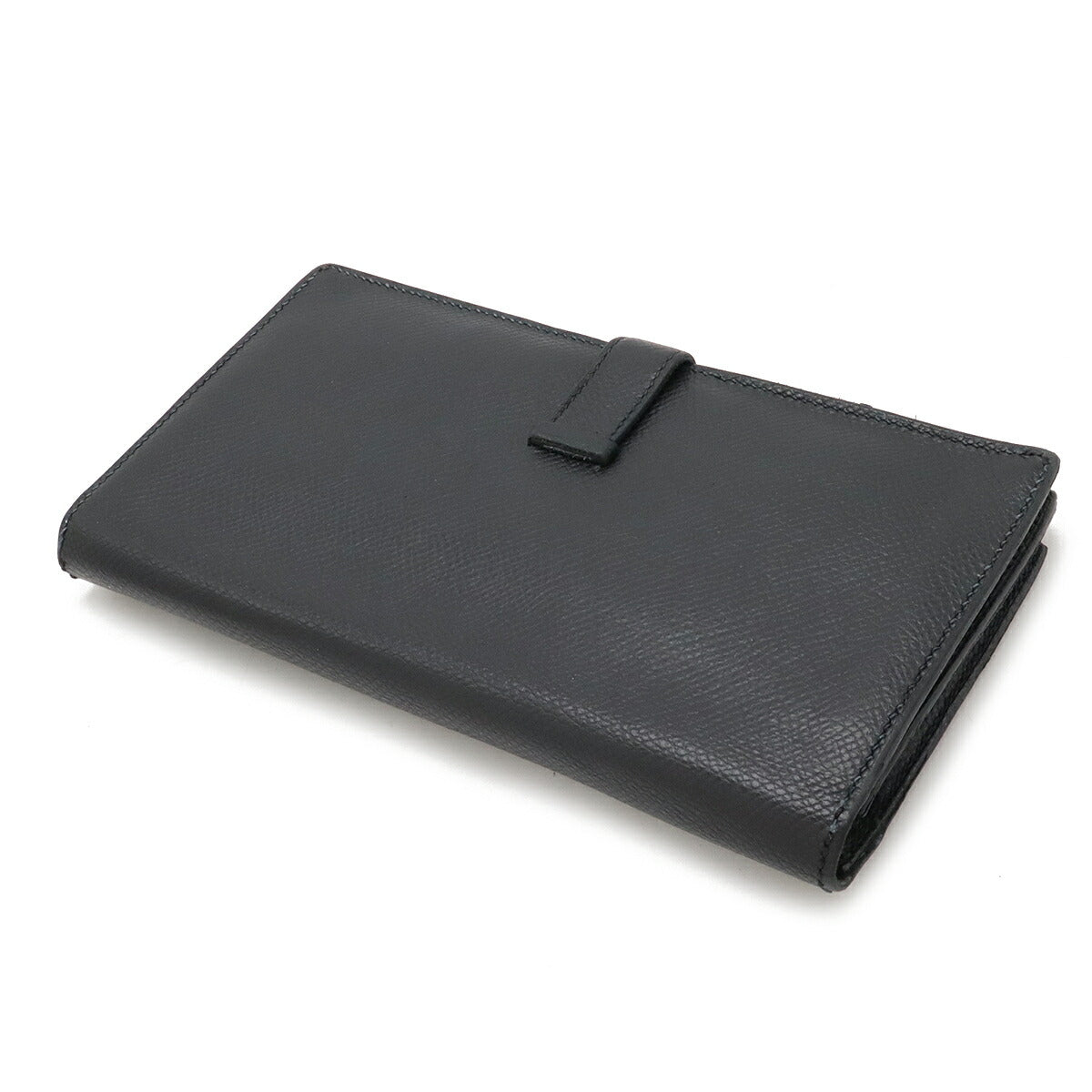 Hermes Bearn Souffle Long Wallet Black Leather