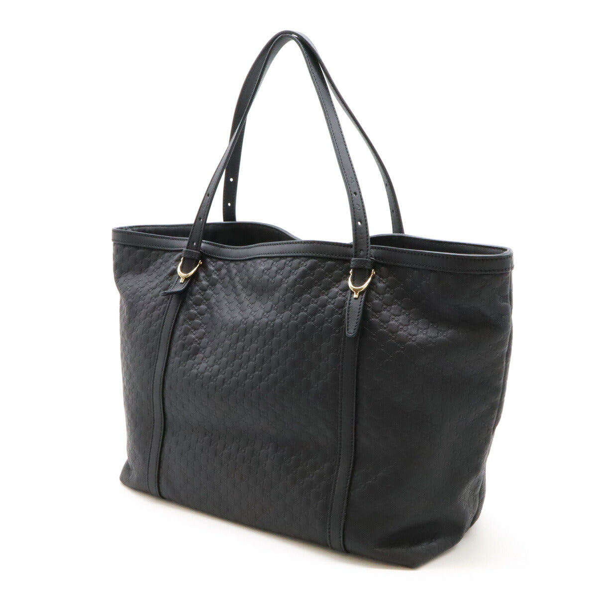 Gucci Leather Microguccissima Tote Bag Black