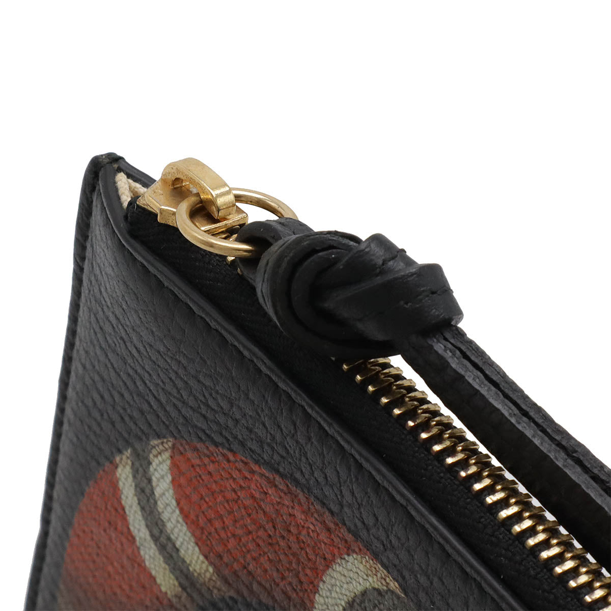 Gucci Snake Print Leather Clutch Bag