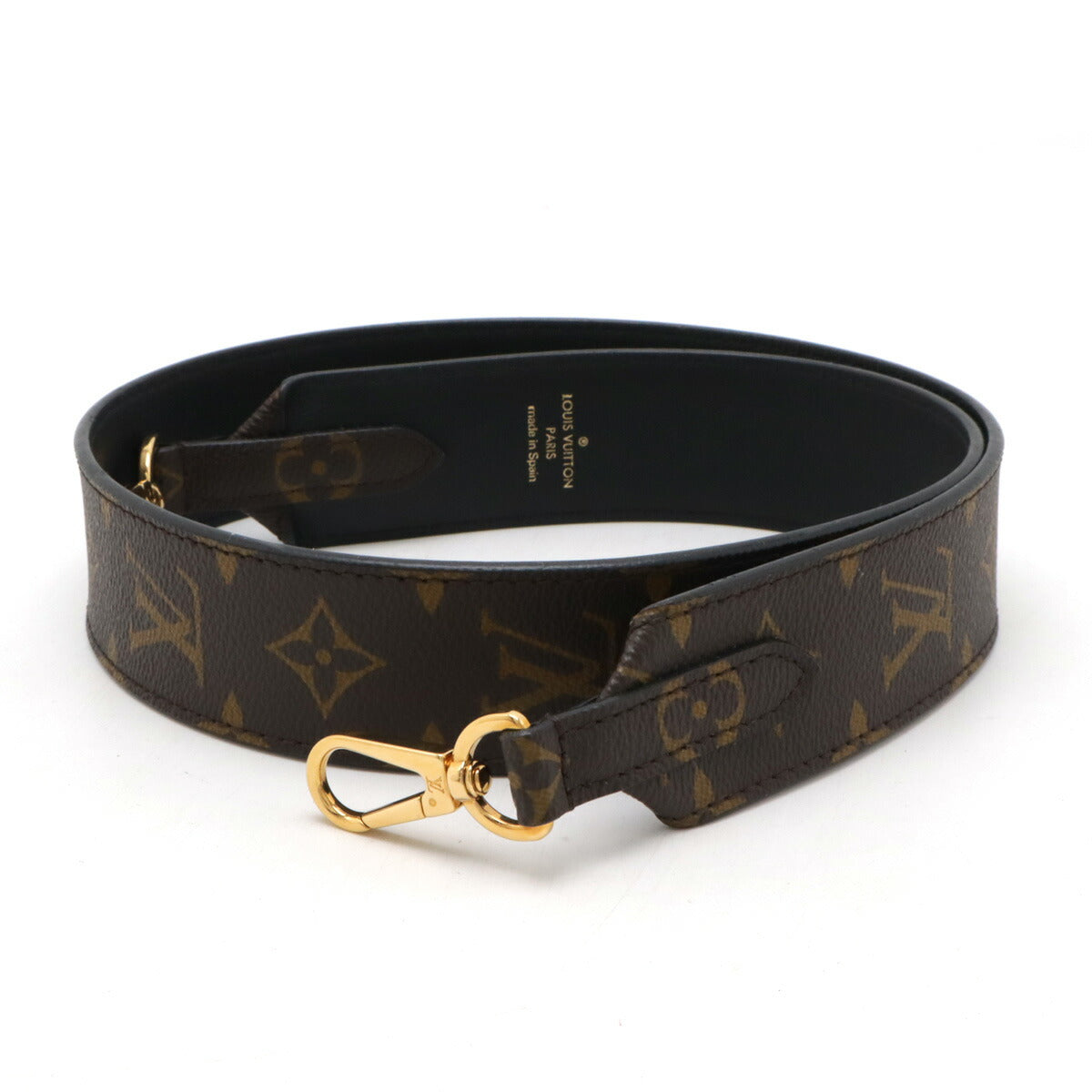 Louis Vuitton Monogram Leather Shoulder Strap Black