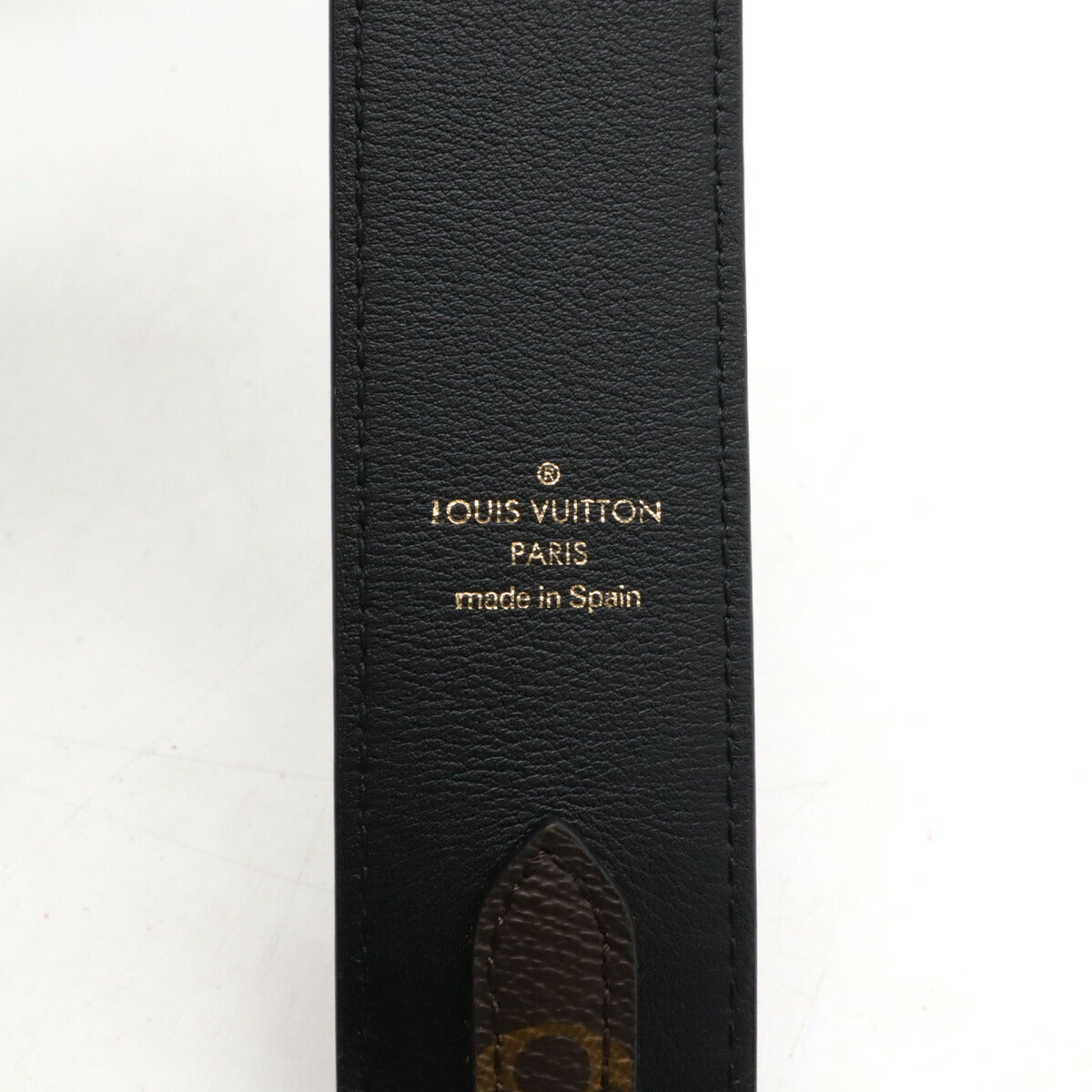 Louis Vuitton Monogram Leather Shoulder Strap Black