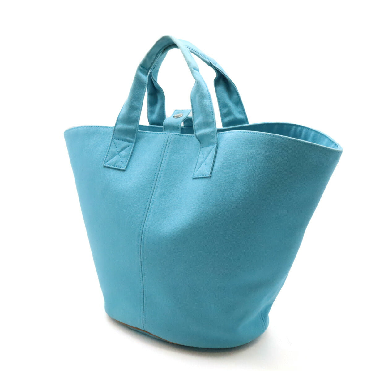 Hermes Canvas Leather Panier de Plage MM Tote