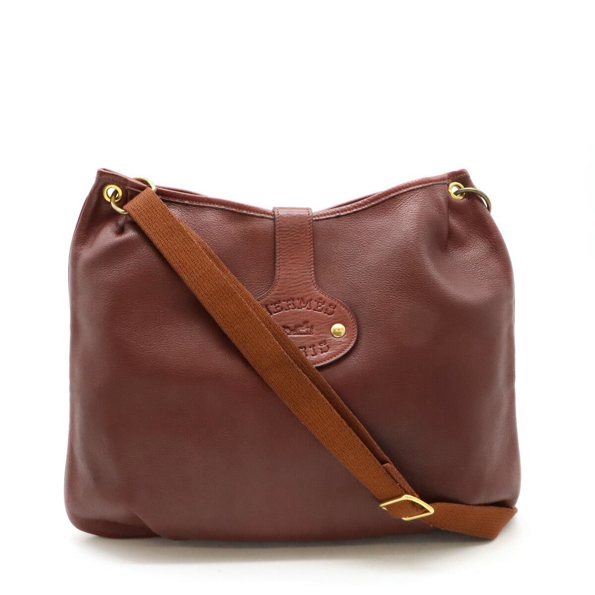 Hermes Rodeo Leather Shoulder Bag Bordeaux