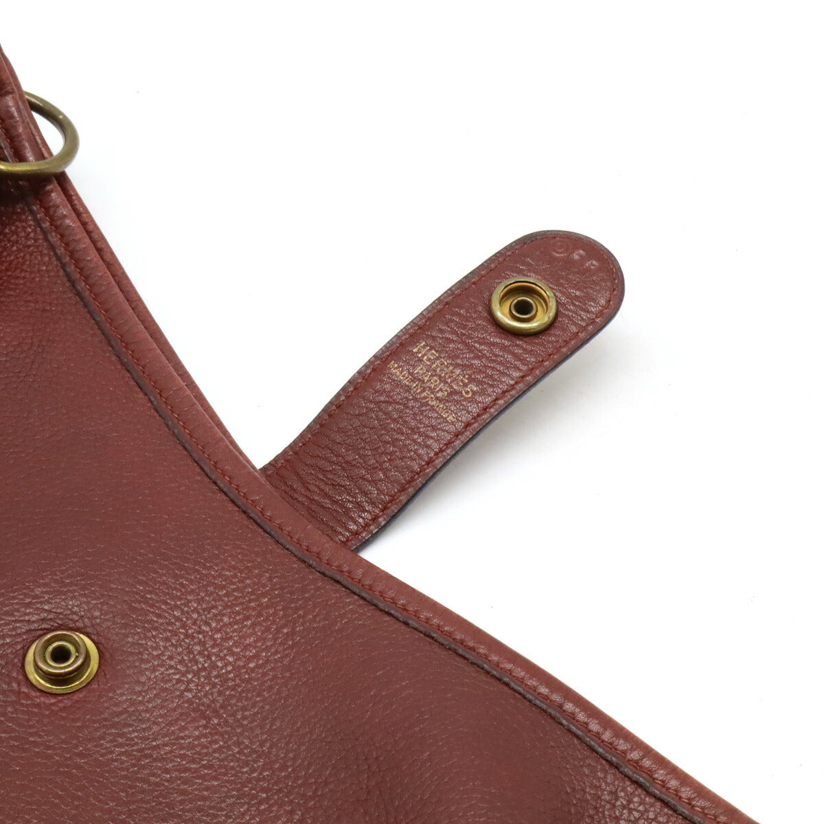 Hermes Rodeo Leather Shoulder Bag Bordeaux