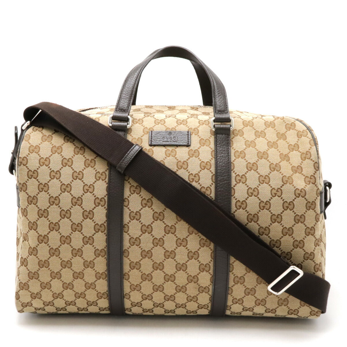 Gucci GG Canvas Boston Bag 2WAY Leather