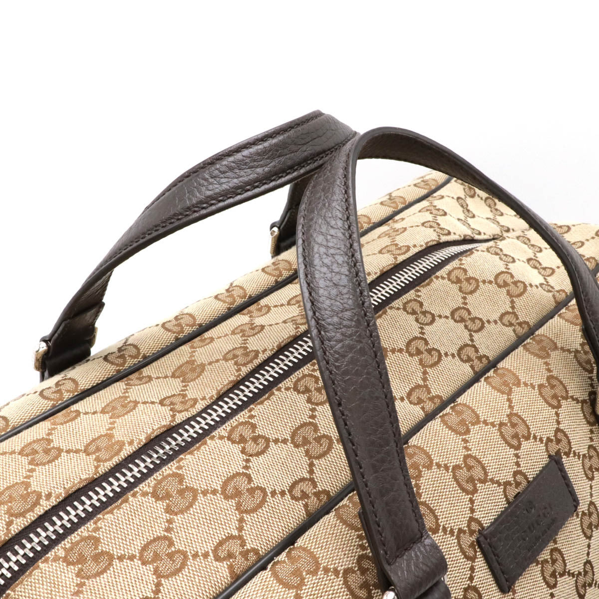 Gucci GG Canvas Boston Bag 2WAY Leather