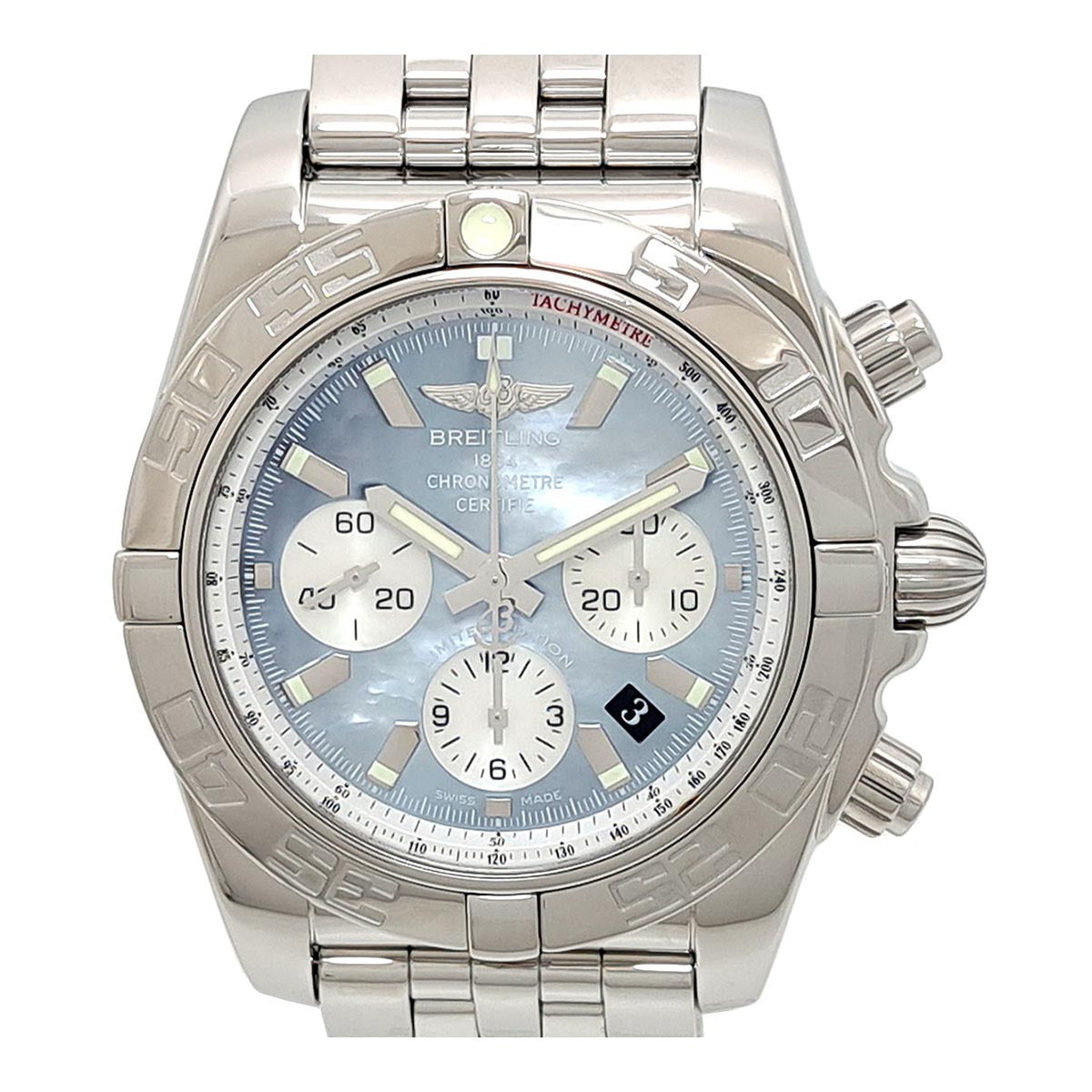 Breitling Stainless Steel Chronomat 44 Chronograph Watch