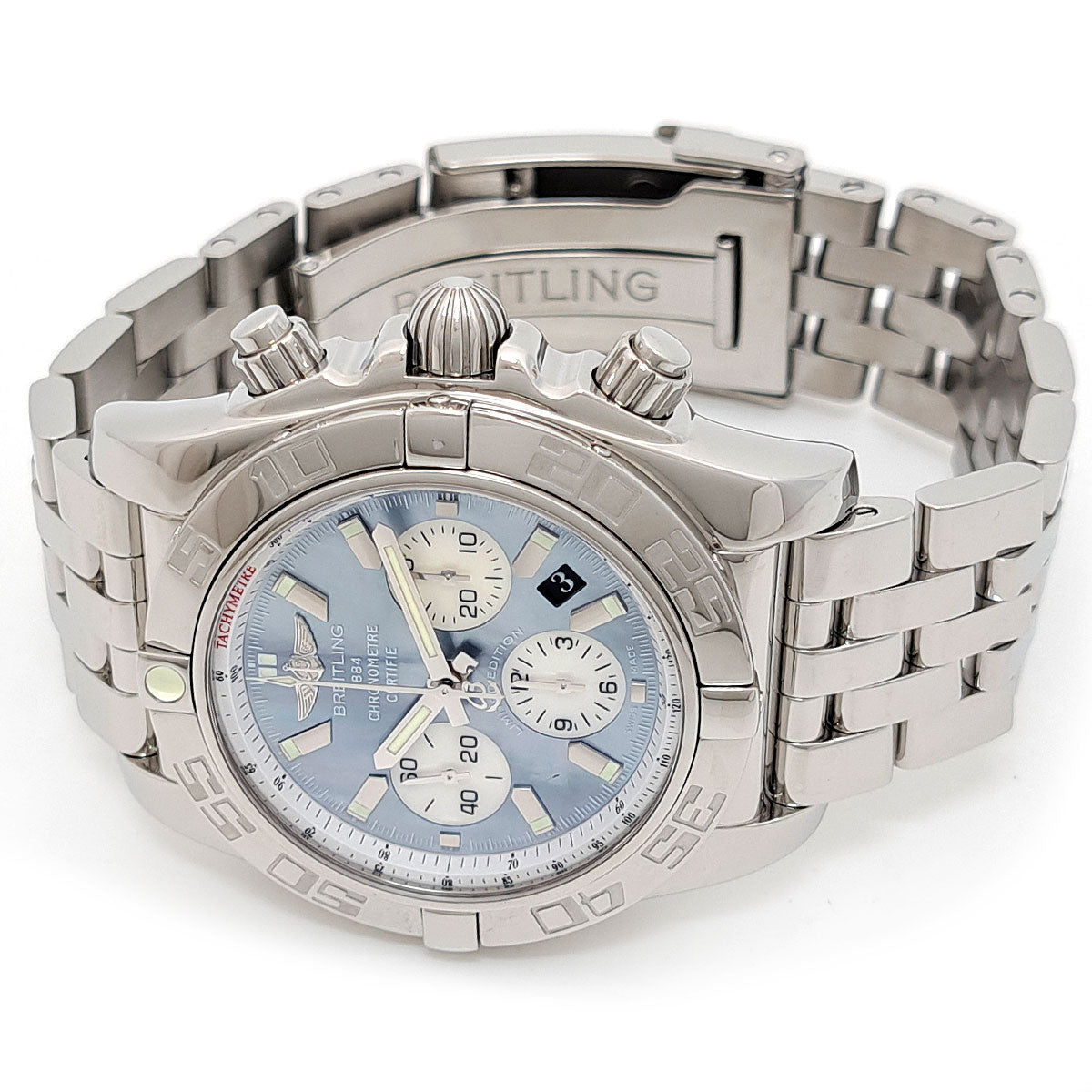 Breitling Stainless Steel Chronomat 44 Chronograph Watch