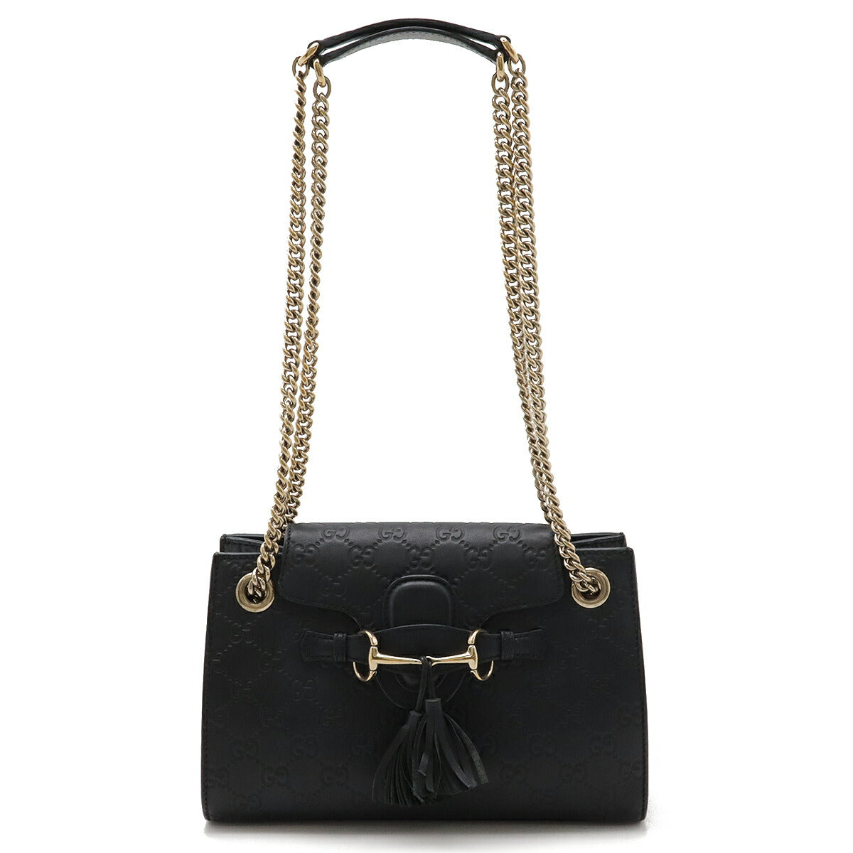 Gucci Leather Shoulder Bag Black