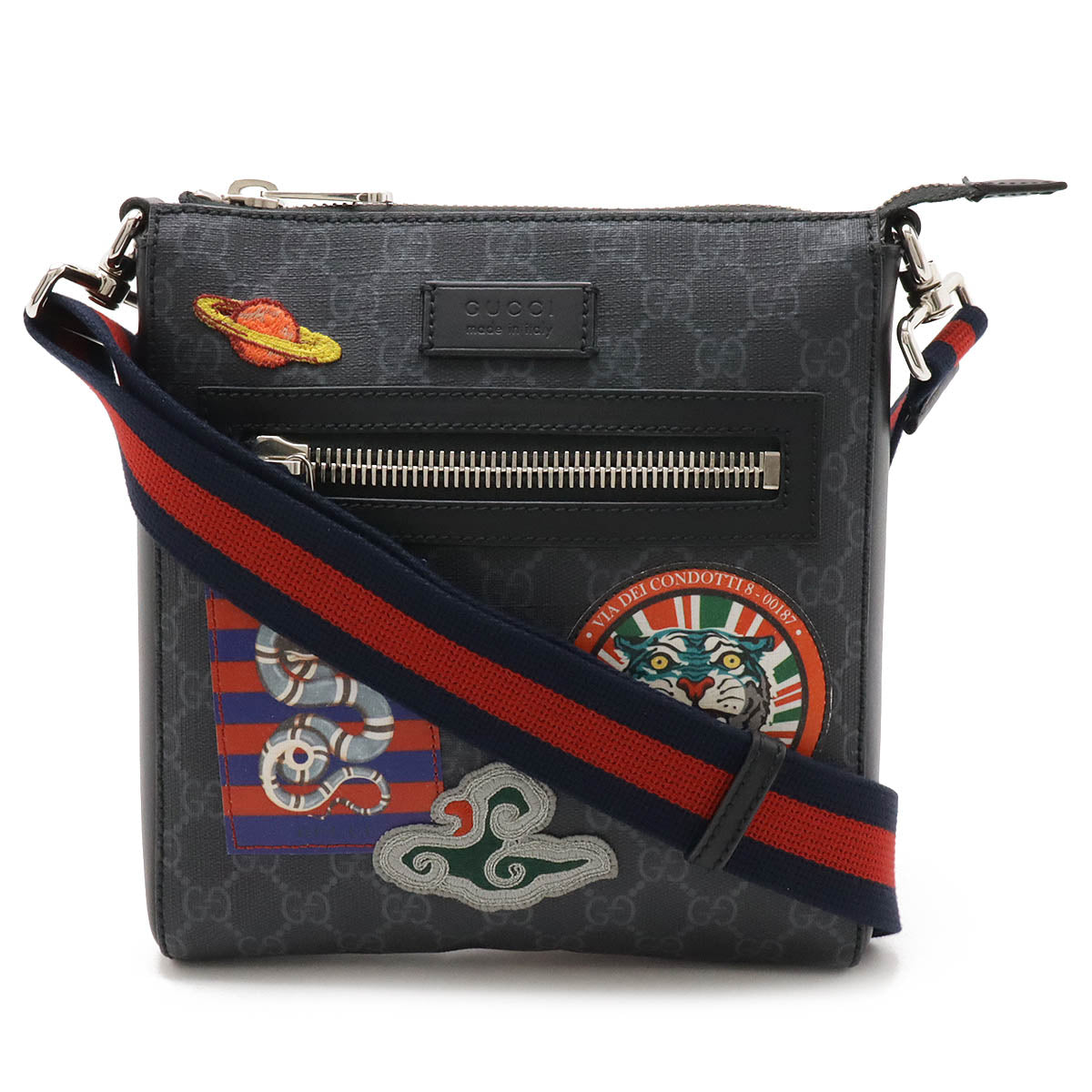 Gucci GG Supreme Messenger Bag Snake Tiger