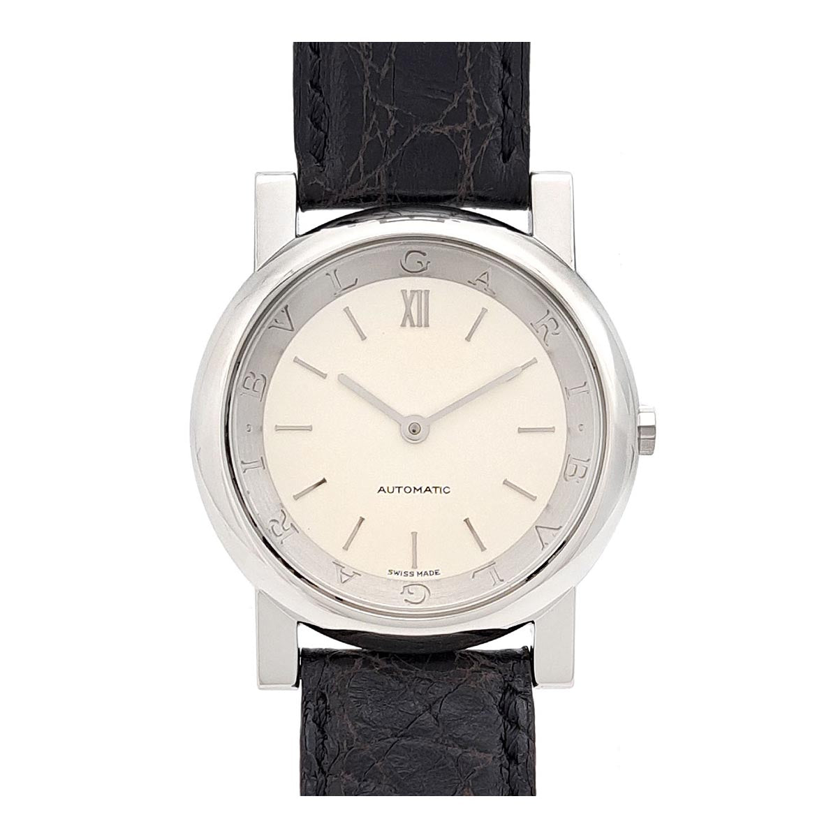 Bvlgari Platinum Leather Automatic Watch AT35PL