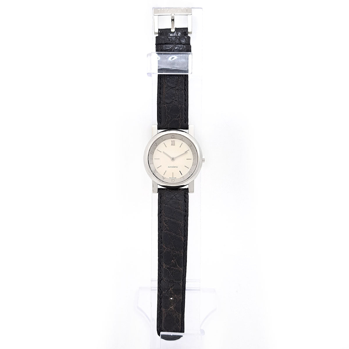 Bvlgari Platinum Leather Automatic Watch AT35PL