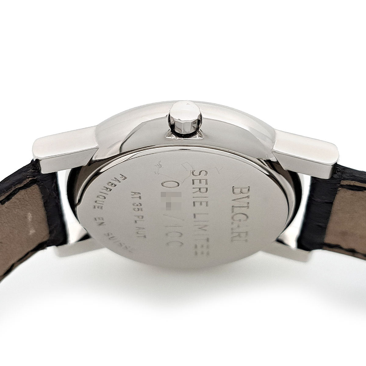 Bvlgari Platinum Leather Automatic Watch AT35PL