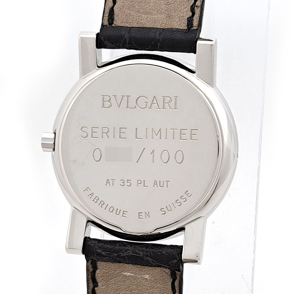 Bvlgari Platinum Leather Automatic Watch AT35PL