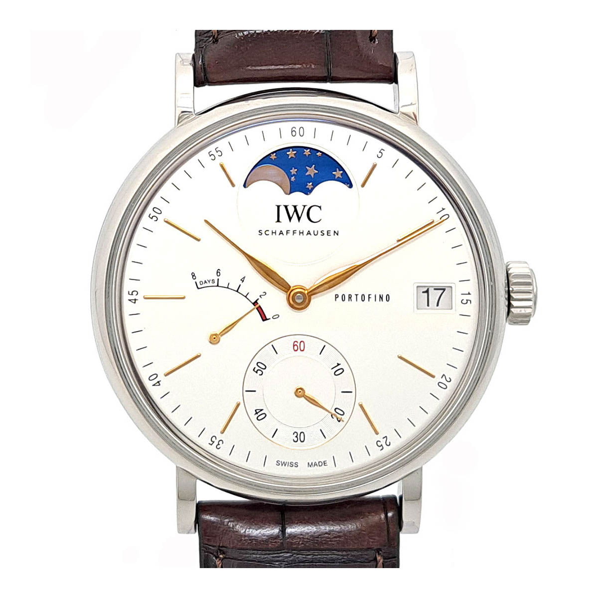 IWC Portofino Hand-Wound Moon Phase Watch IW516401