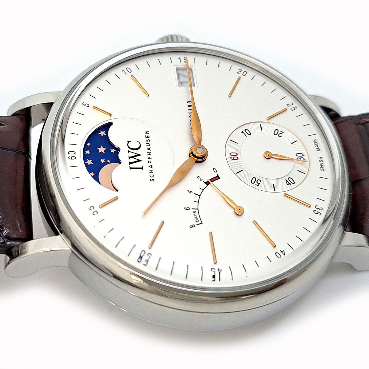 IWC Portofino Hand-Wound Moon Phase Watch IW516401