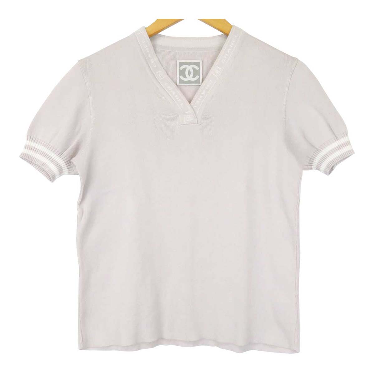 Chanel Short Sleeve Knit Sports T-Shirt