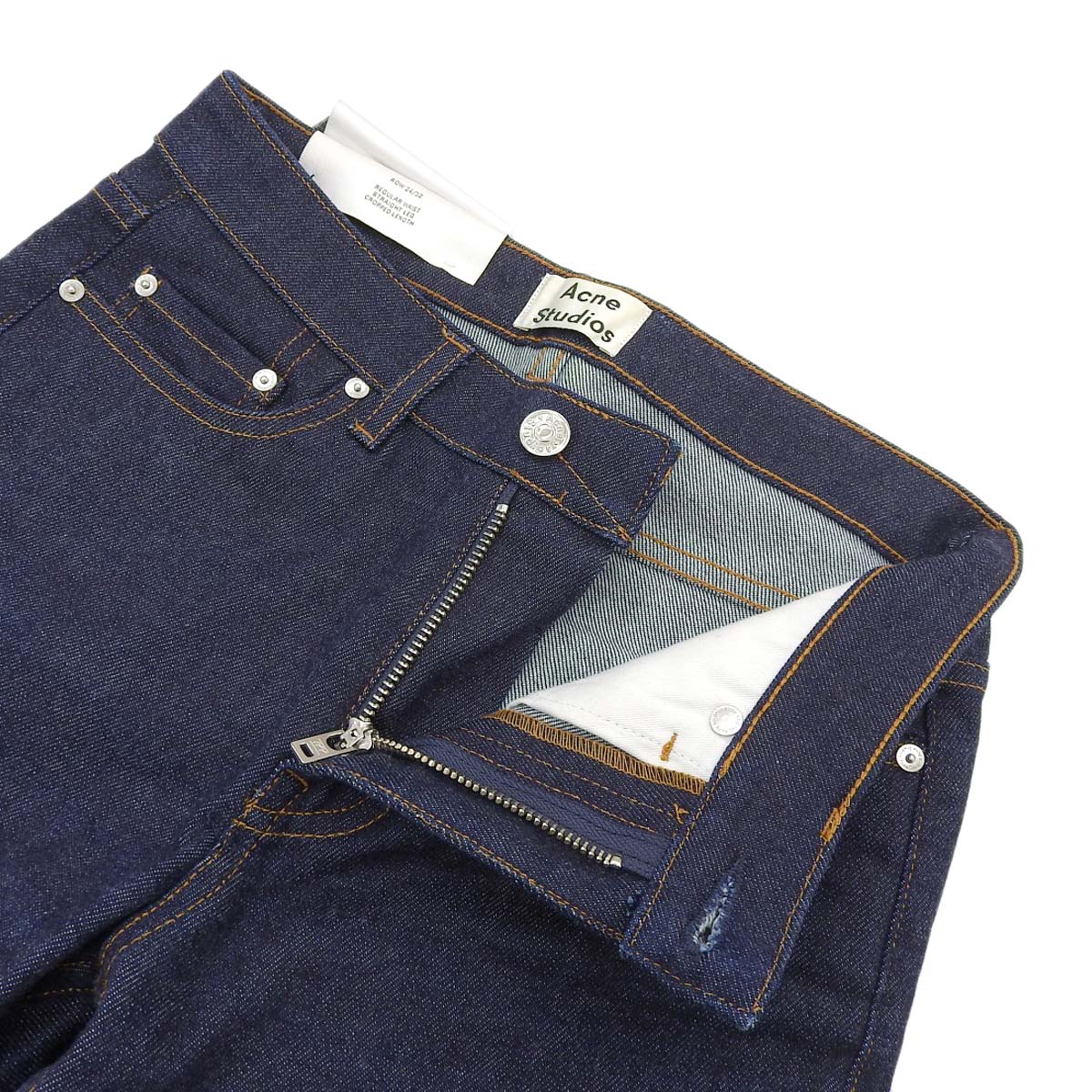 Acne Studios Cotton Denim Pants Blue