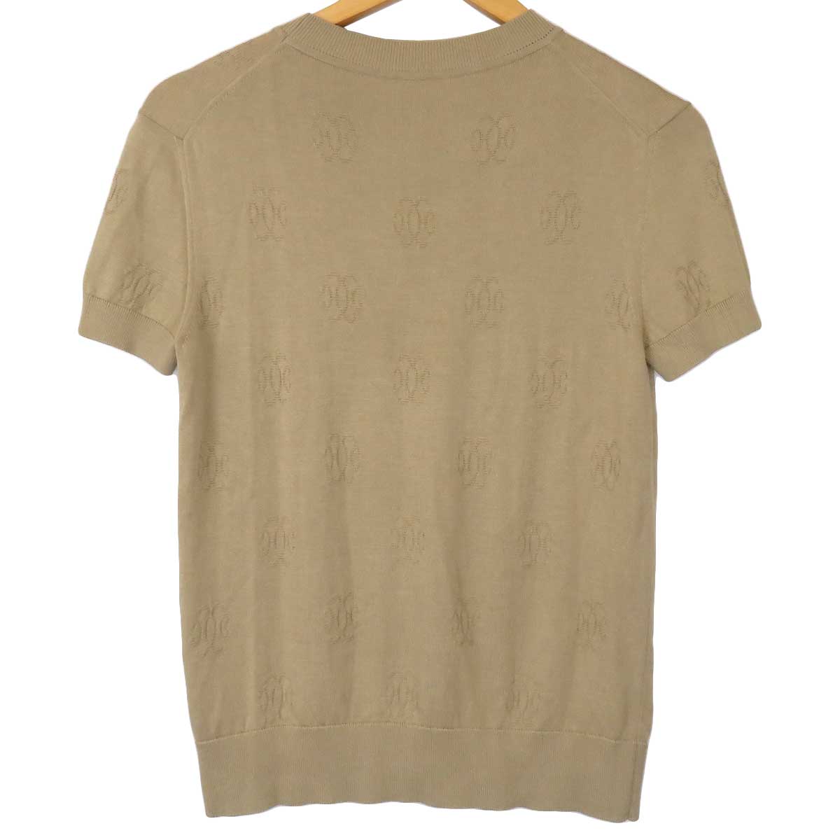 Hermes Short Sleeve Knit T-Shirt Brown Beige