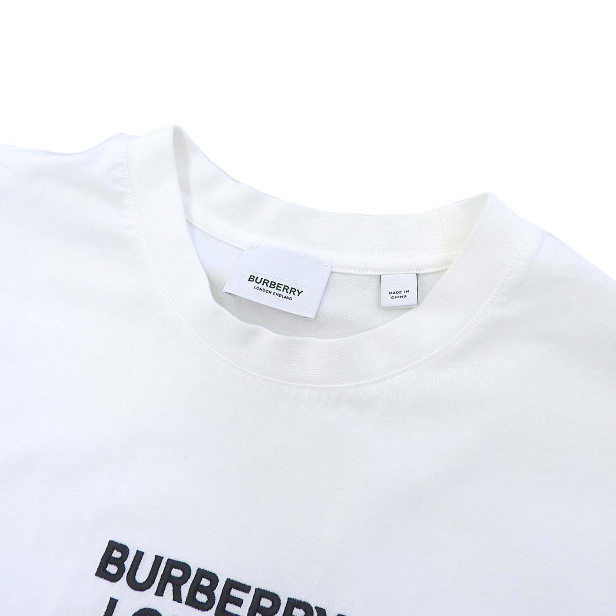 Burberry Cotton Logo Embroidery T-Shirt