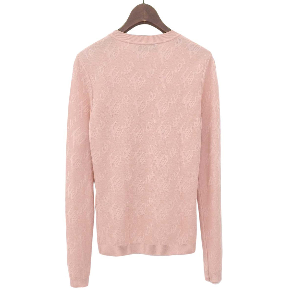 Fendi Pink Long Sleeve Knit Sweater