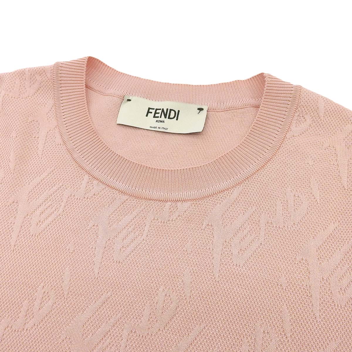 Fendi Pink Long Sleeve Knit Sweater