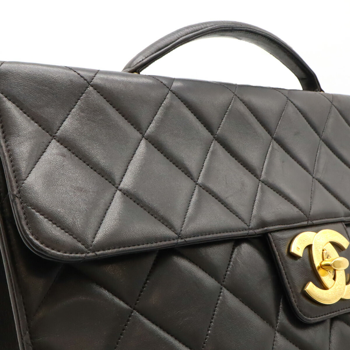 Chanel Matelasse Leather Briefcase Black