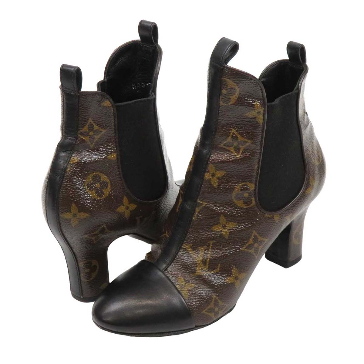 Louis Vuitton Leather Monogram Short Boots