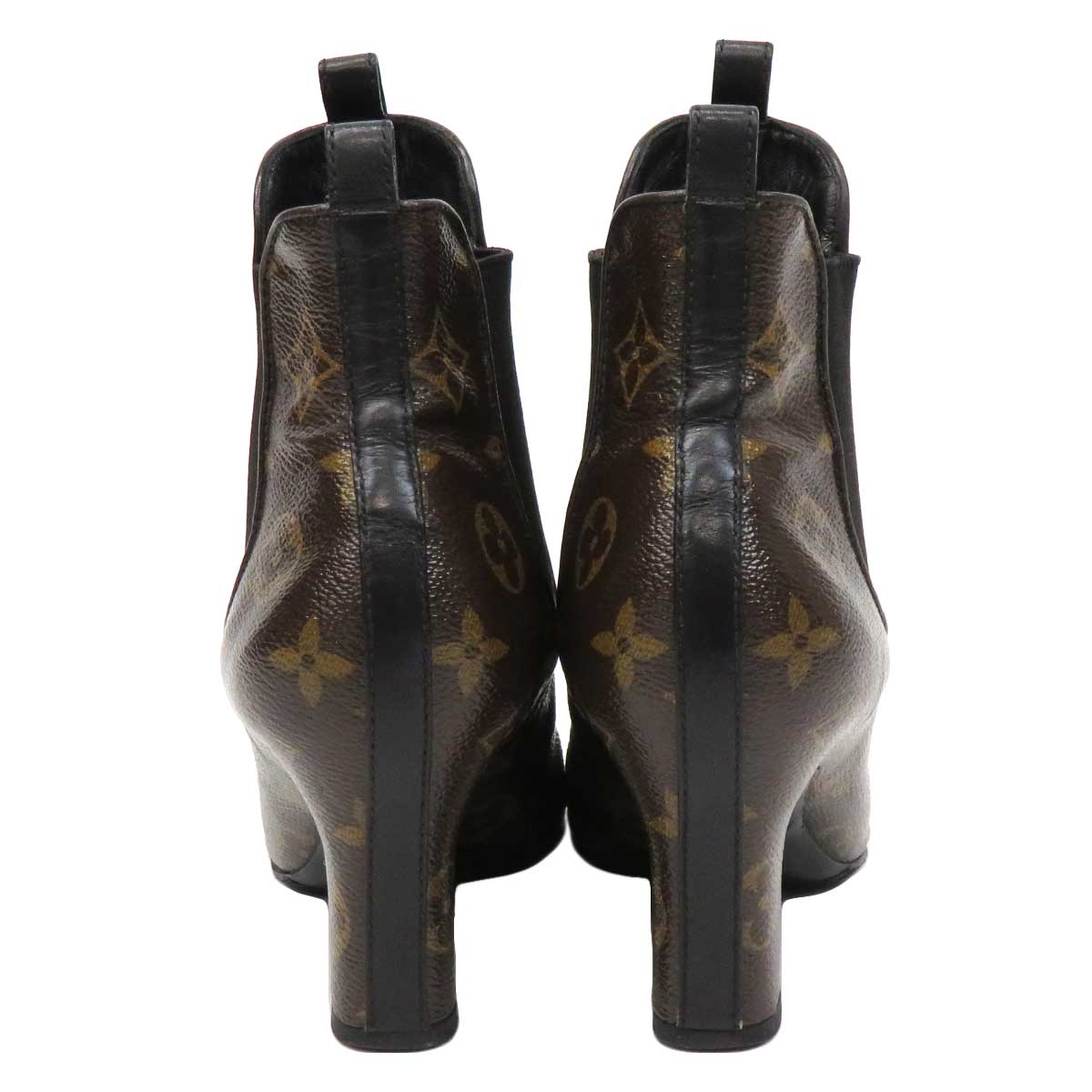 Louis Vuitton Leather Monogram Short Boots