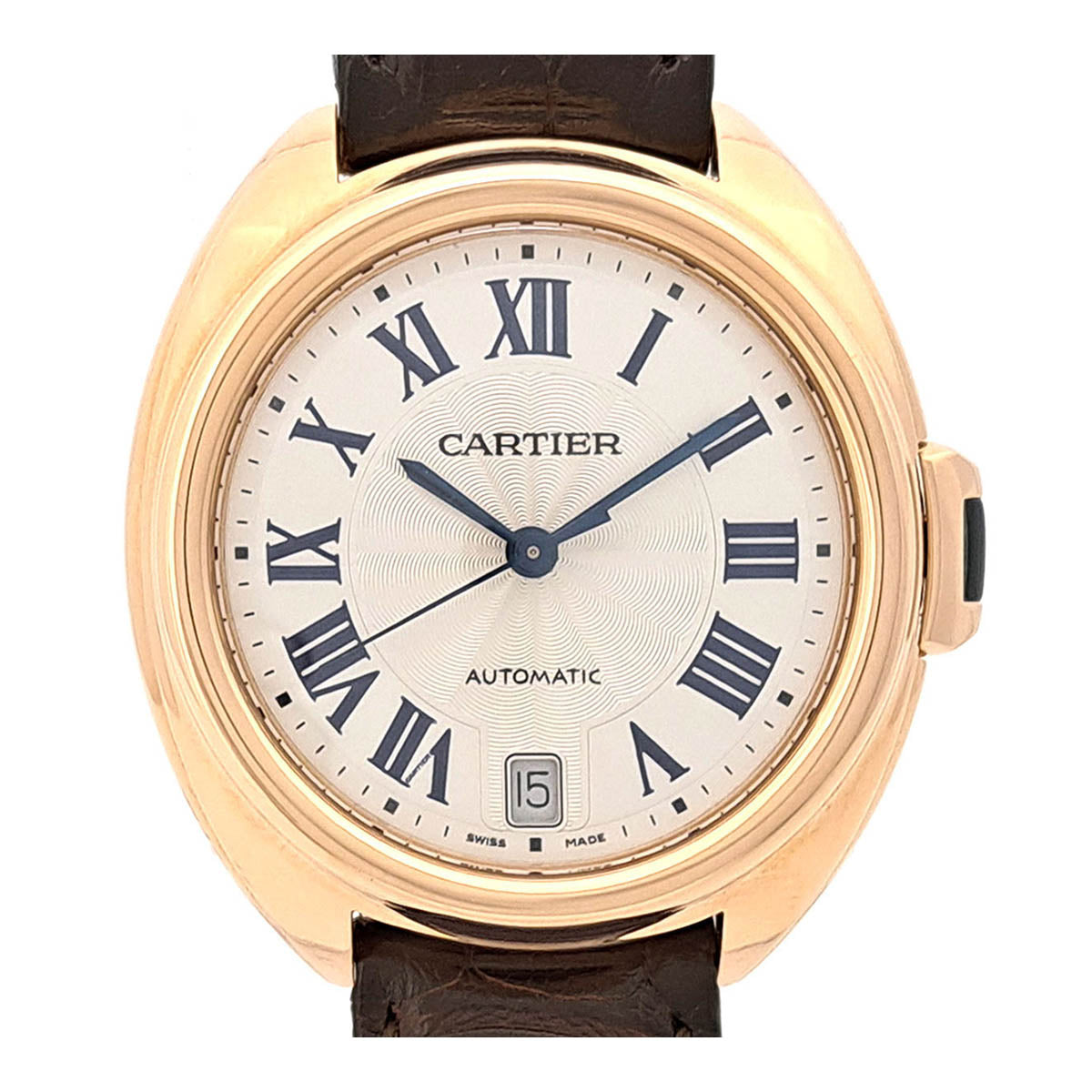 Cartier Pink Gold Leather Automatic Watch WGCL0013