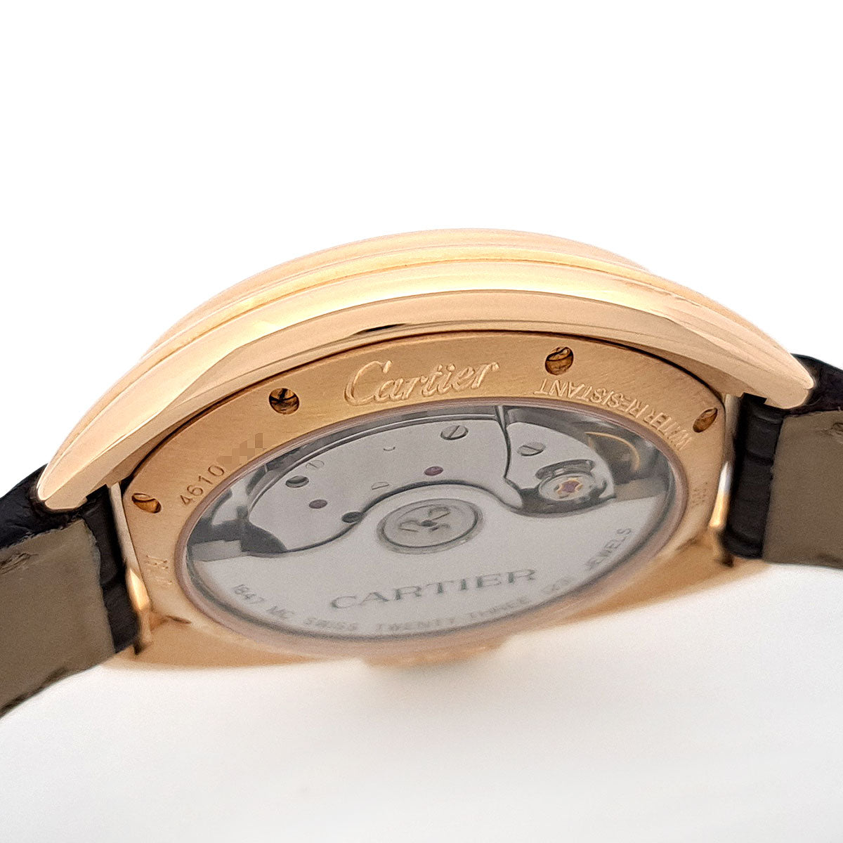 Cartier Pink Gold Leather Automatic Watch WGCL0013